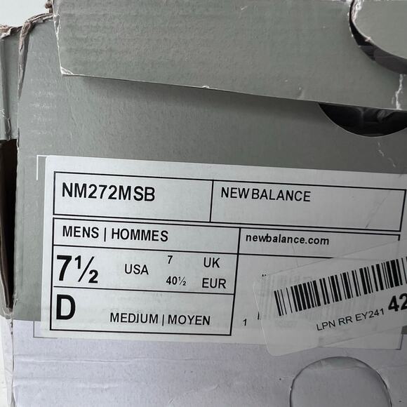 New Balance Numeric 272 Skateboarding Shoe Black/Gray NM272MSB Men 7.5D NWB main image 9